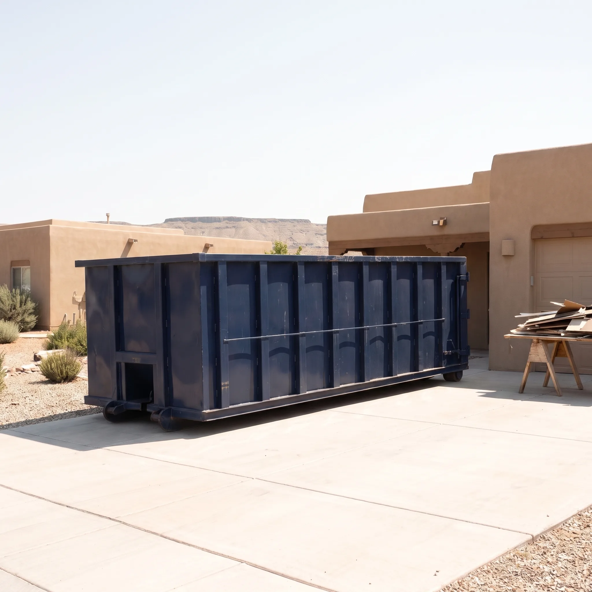 Dumpster on a Apache County, AZ job site